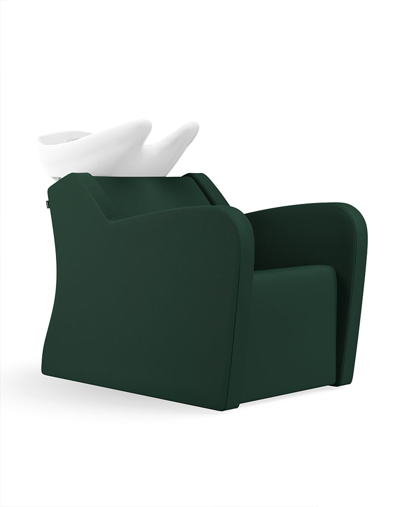 Fredda II - Green washing unit with massage with white basin